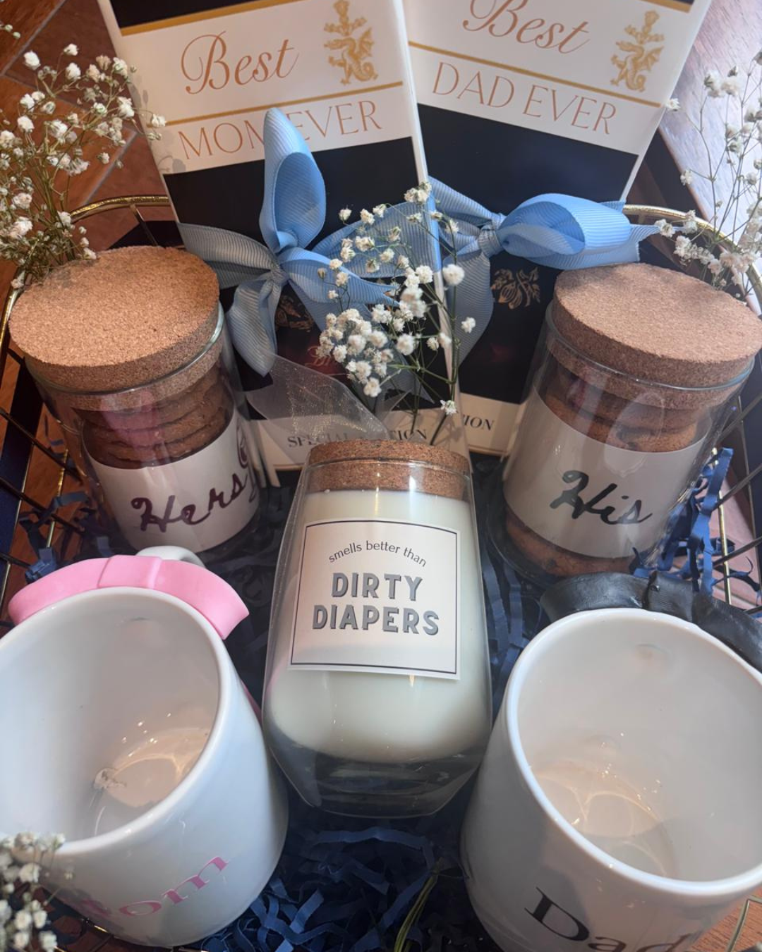 New mom dad essentials basket