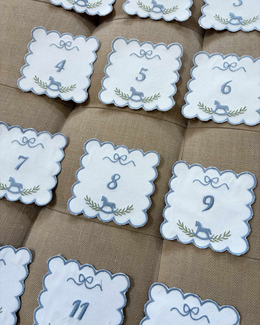 Embroidered Milestone Cards