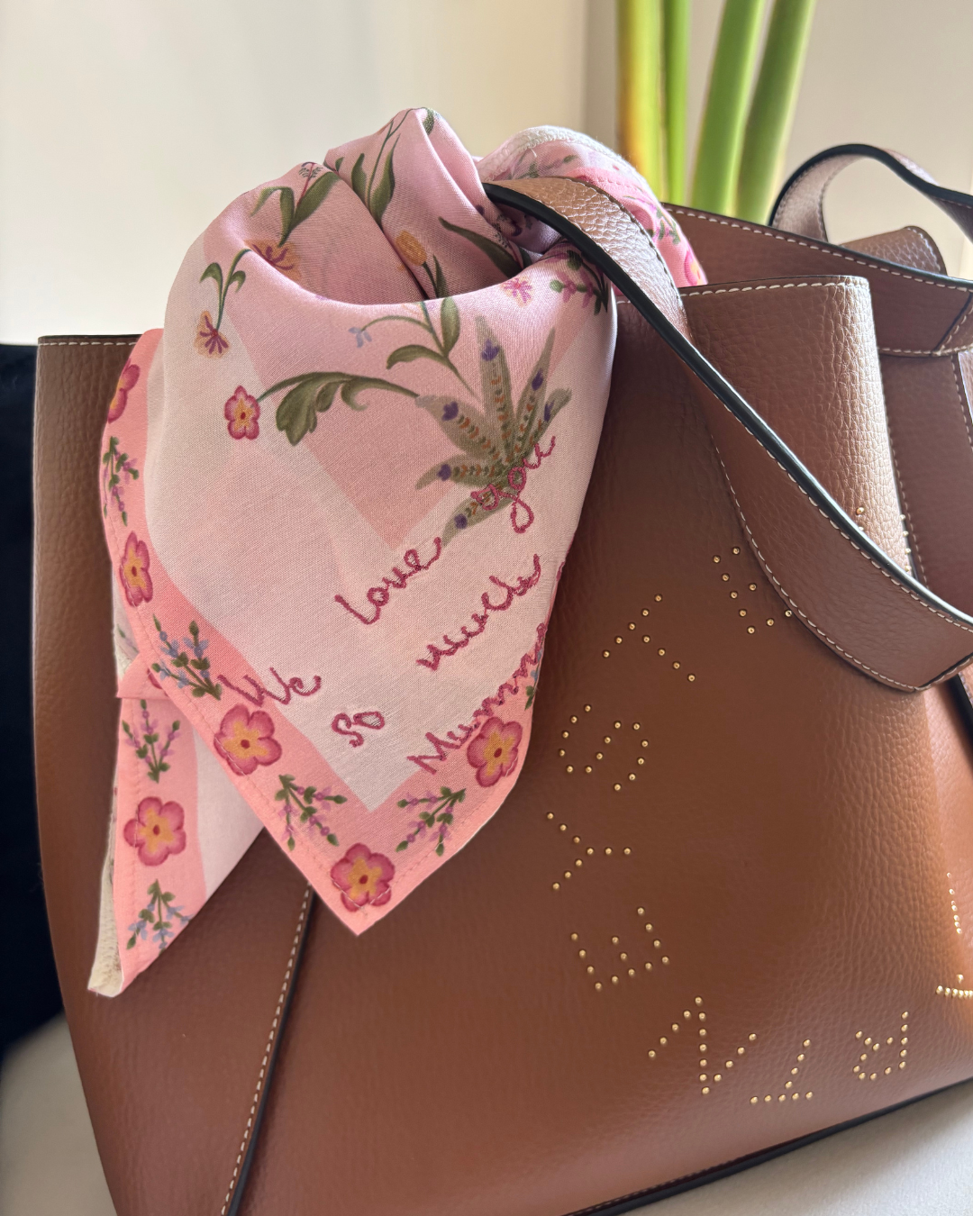 Custom Embroidered Floral Scarf
