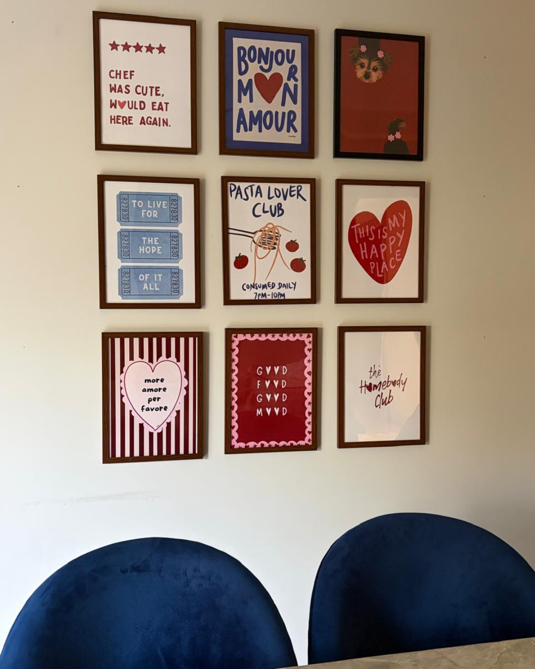 Set of 9 wall art