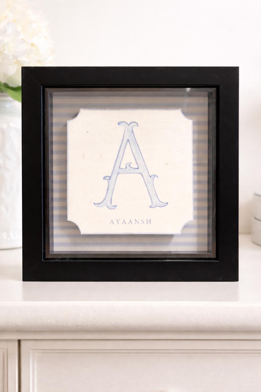 Personalized Initial Name Frame – Classic Nursery Decor