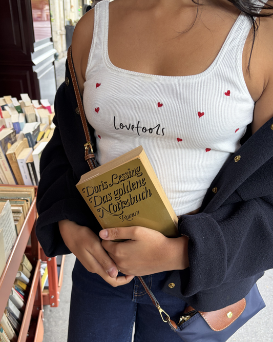 Lovefools Heart Ribbed Tank Top