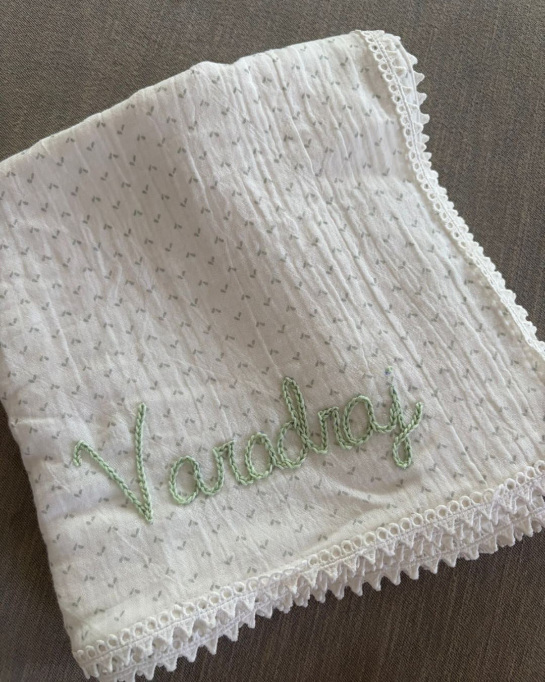 Personalised Muslin Baby Blanket