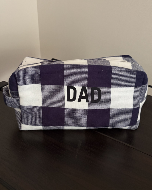 Dad’s Checkered Travel Pouch
