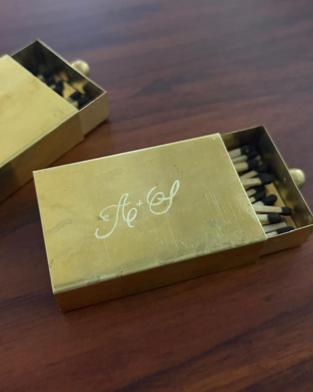 Engraved Brass matchbox
