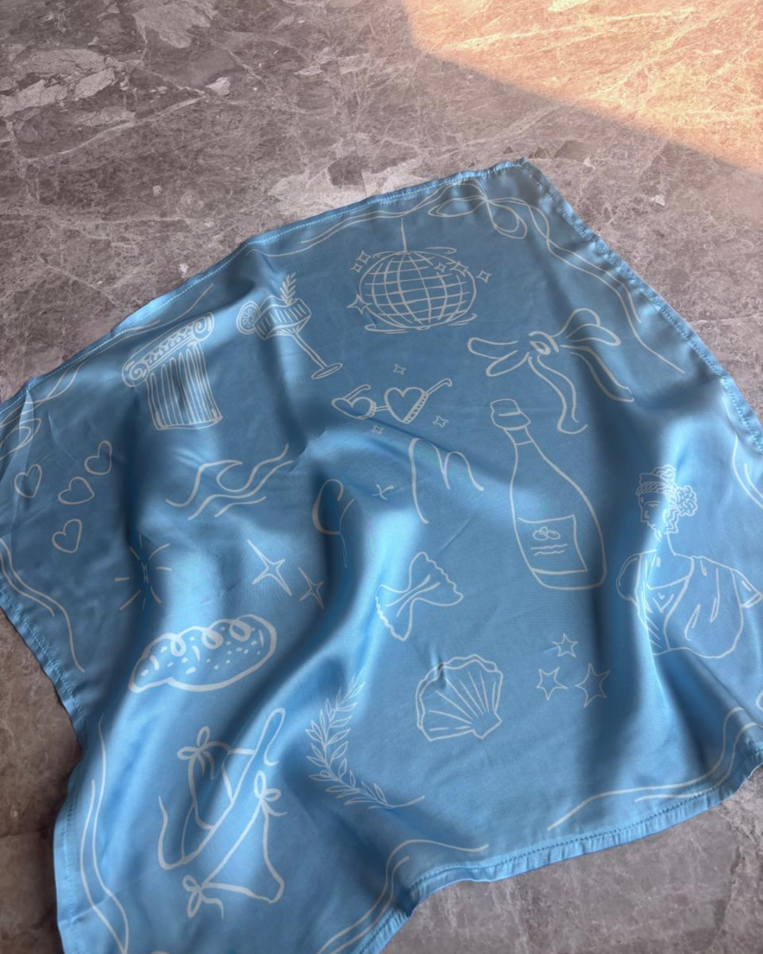 Custom silk scarf