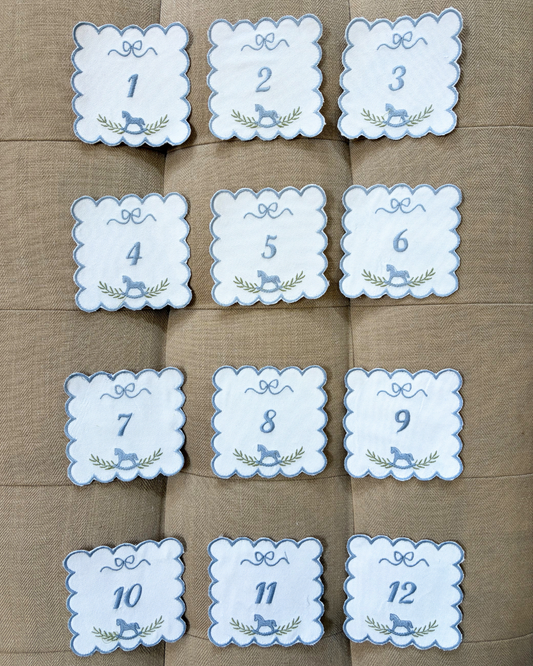 Embroidered Milestone Cards
