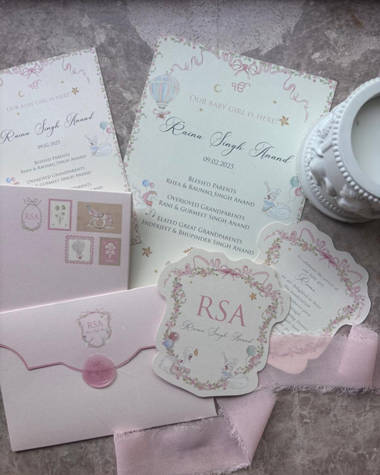 Baby Announcement Stationery Set