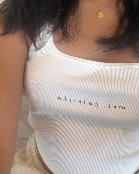 Custom Surname Ribbed Tank Top