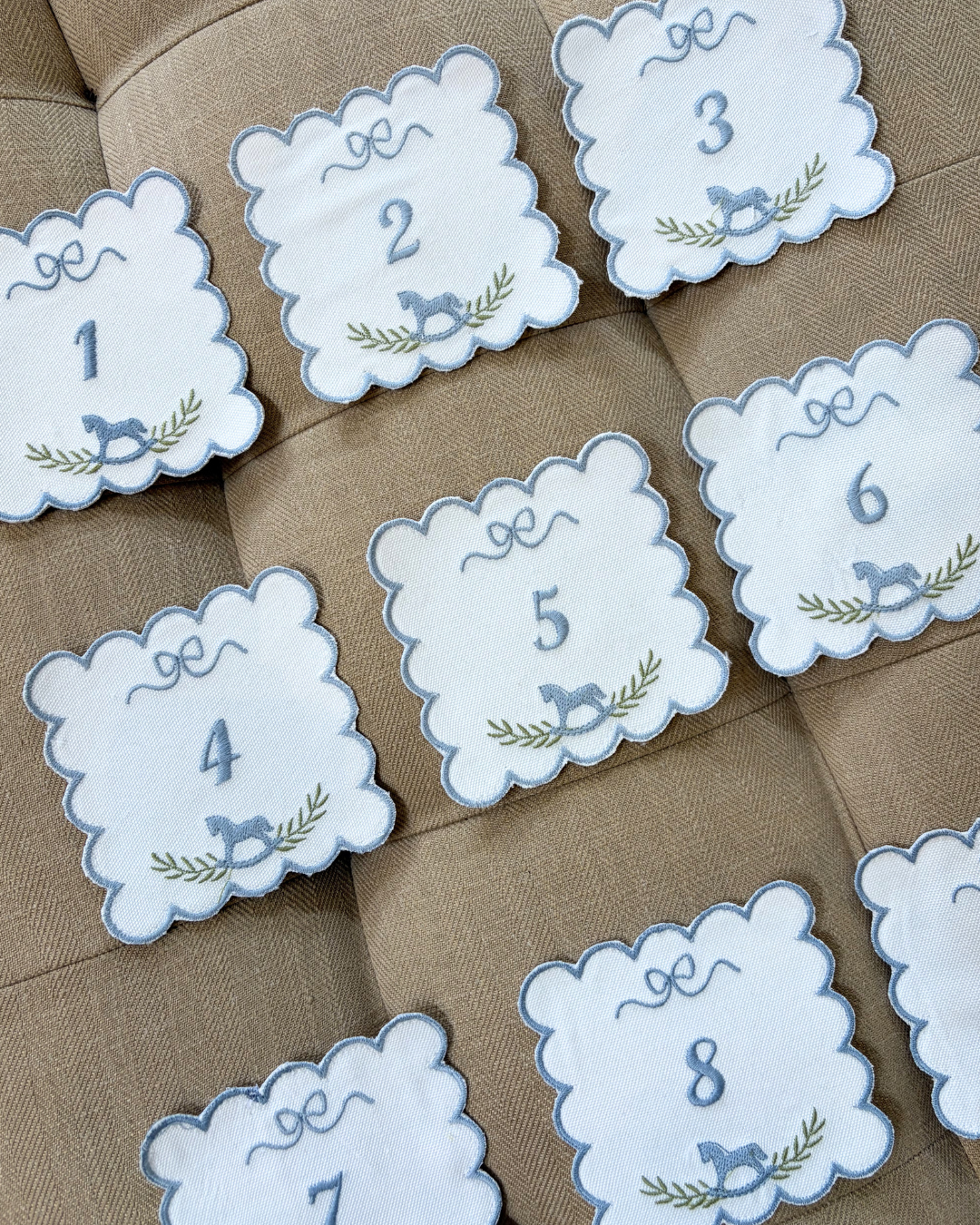 Embroidered Milestone Cards