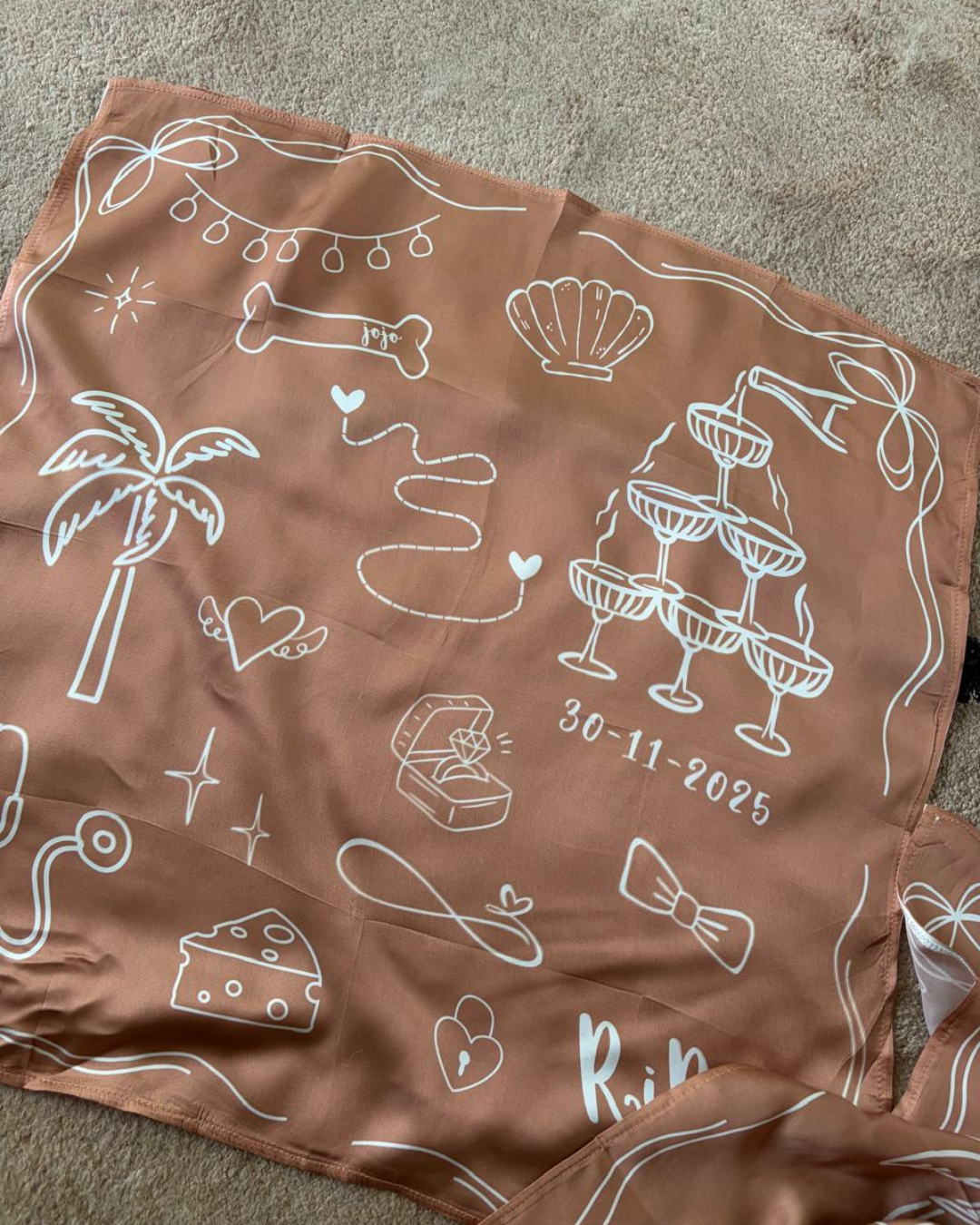 Custom silk scarf
