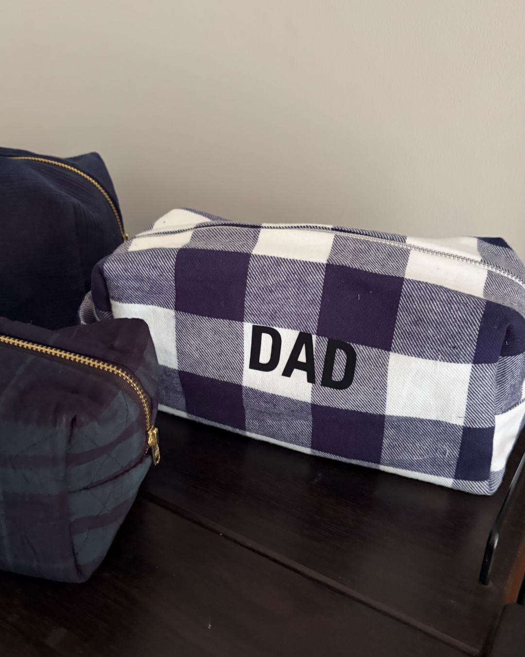 Dad’s Checkered Travel Pouch