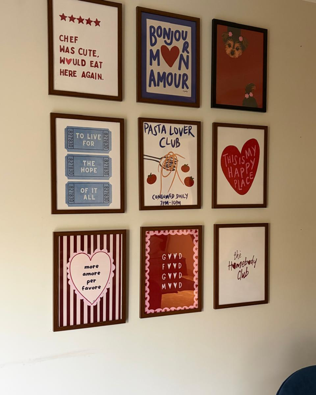 Set of 9 wall art